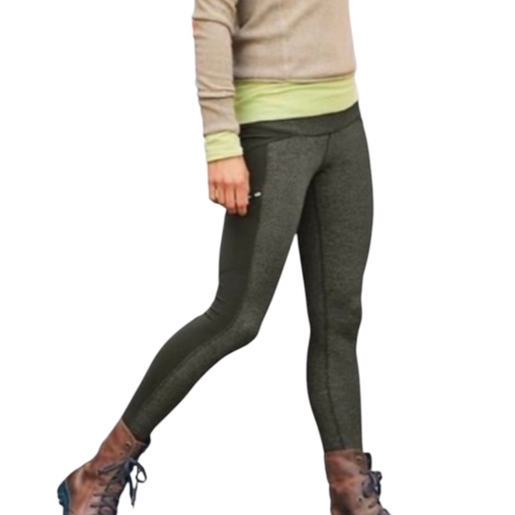 Athleta Womens Dark Green Green Criss Cross Drifter Tights Size M - Picture 1 of 10